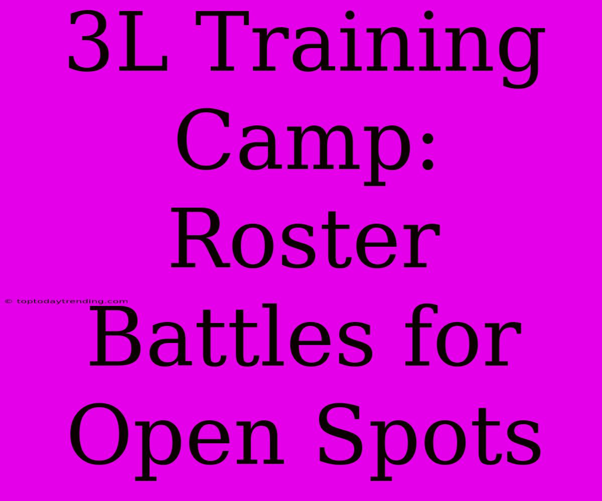 3L Training Camp:  Roster Battles For Open Spots