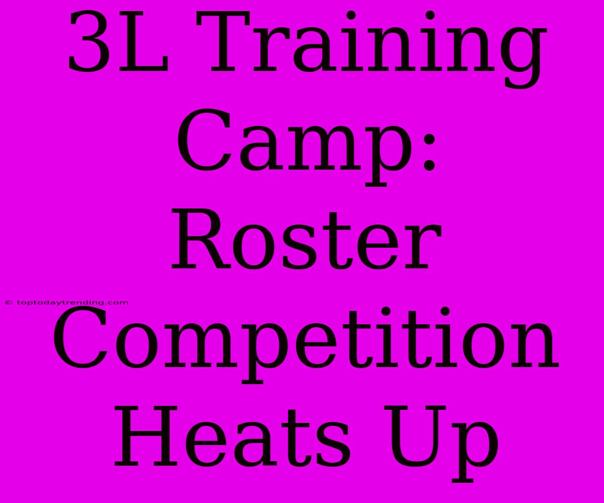 3L Training Camp:  Roster Competition Heats Up