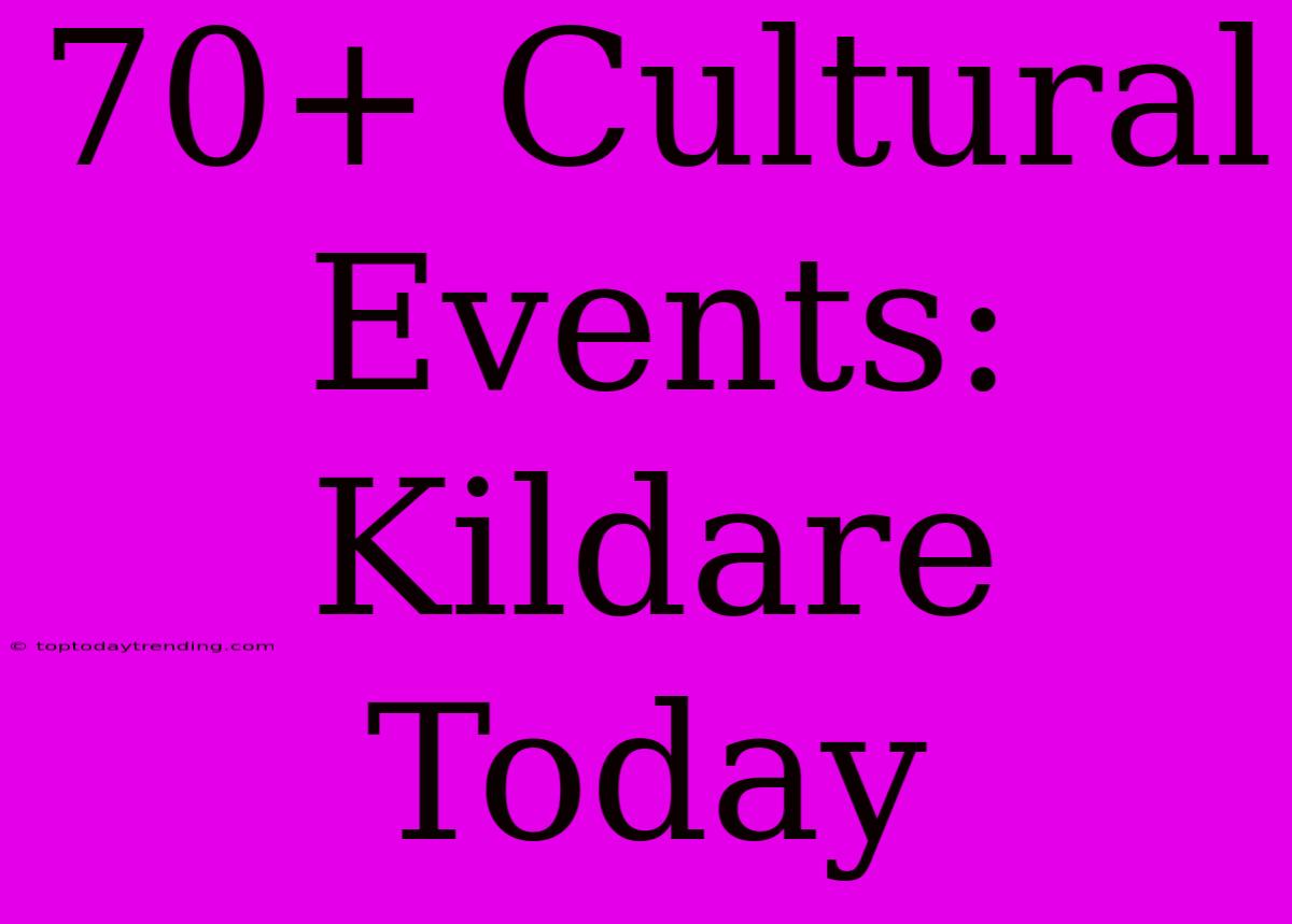 70+ Cultural Events: Kildare Today