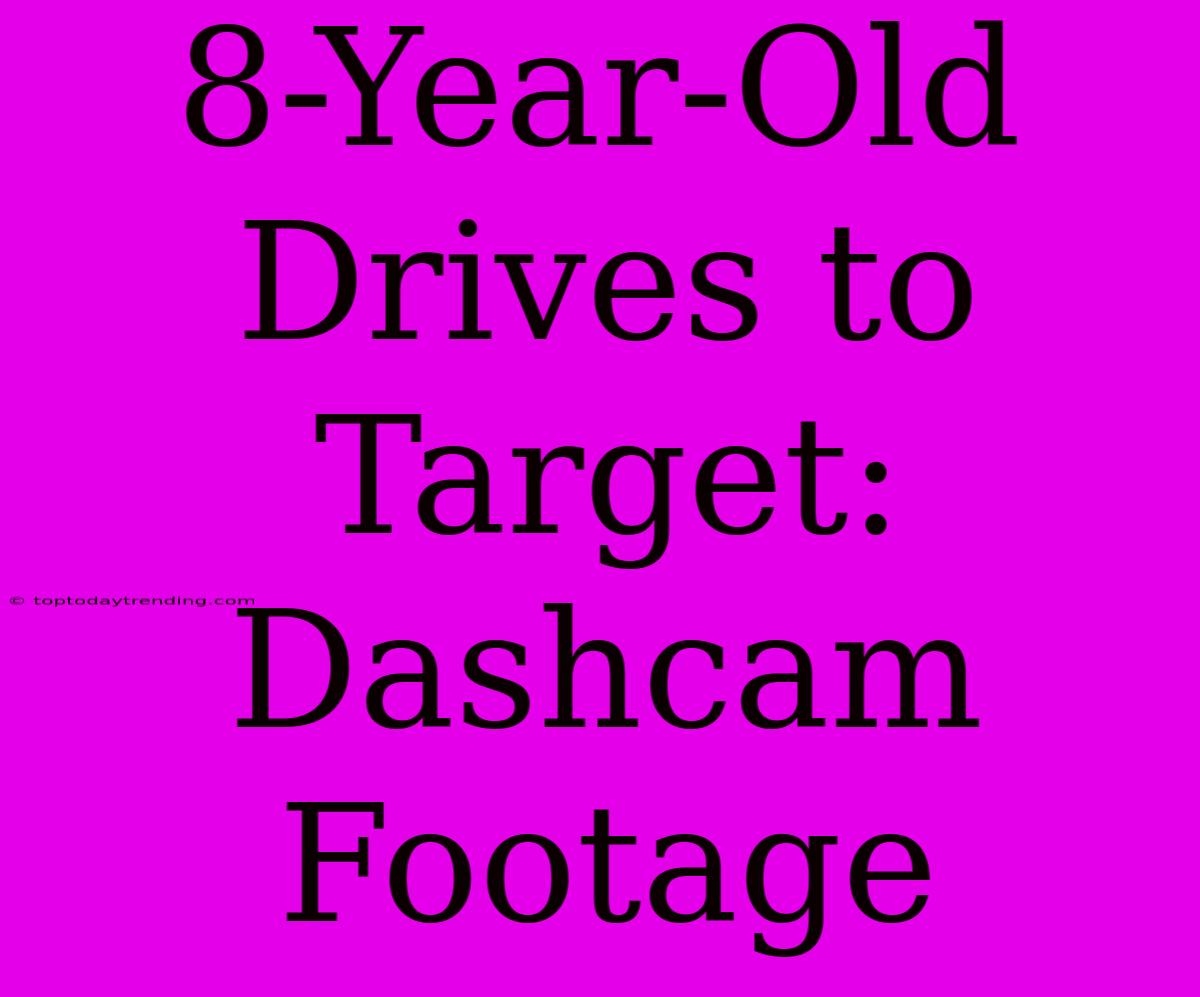 8-Year-Old Drives To Target: Dashcam Footage