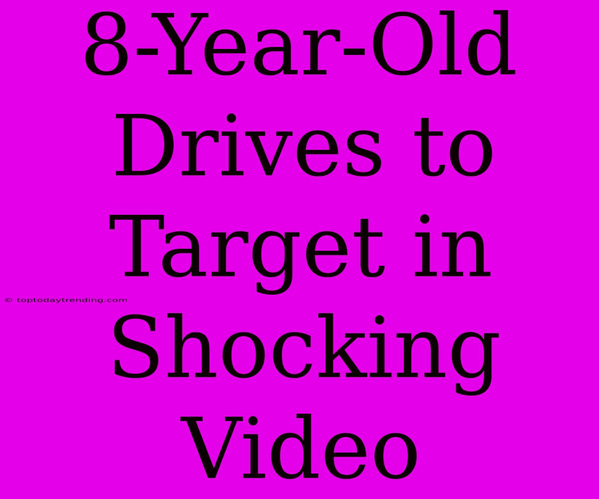 8-Year-Old Drives To Target In Shocking Video