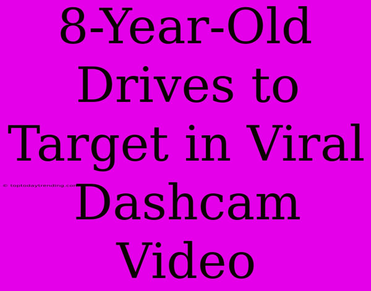 8-Year-Old Drives To Target In Viral Dashcam Video