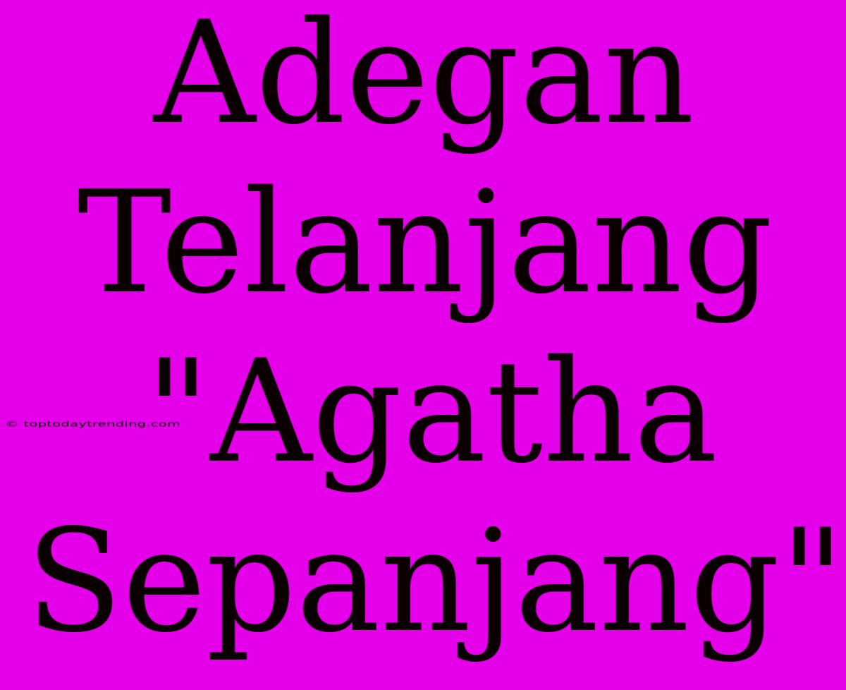 Adegan Telanjang 