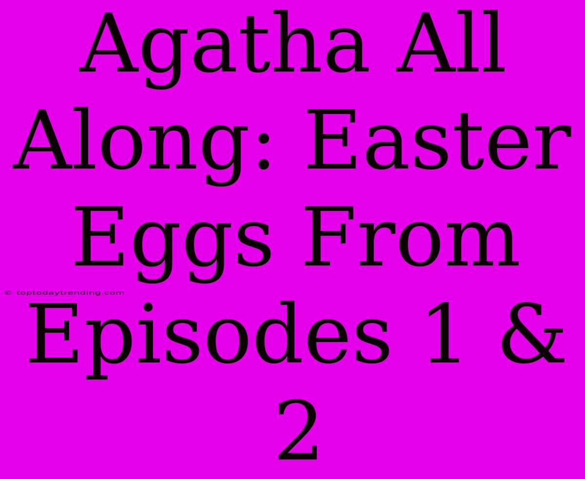 Agatha All Along: Easter Eggs From Episodes 1 & 2