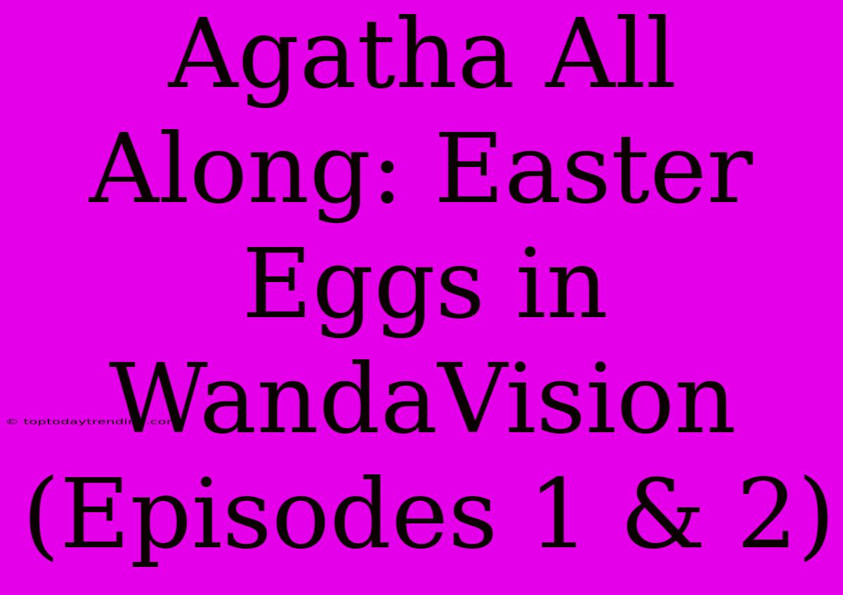 Agatha All Along: Easter Eggs In WandaVision (Episodes 1 & 2)