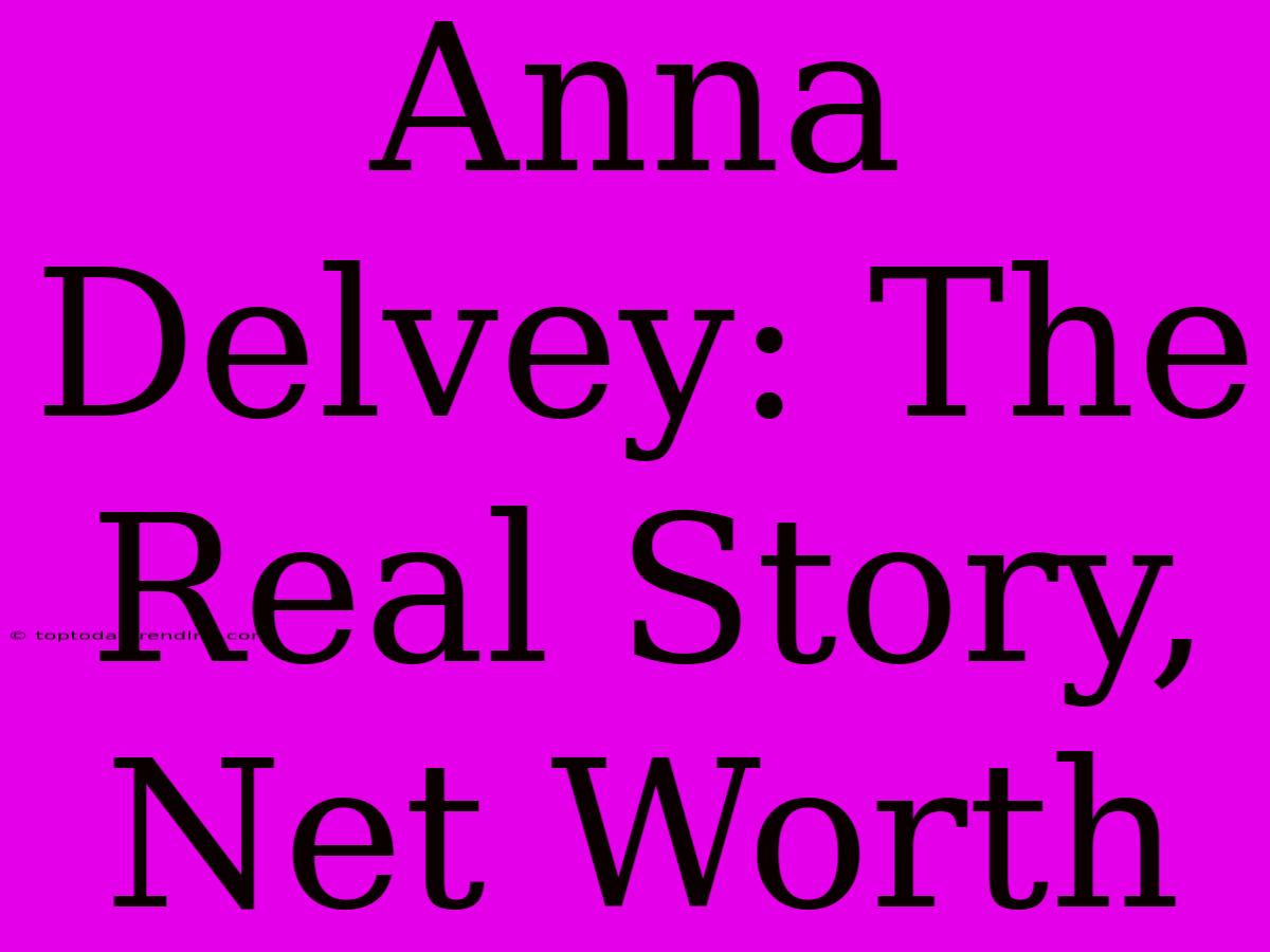 Anna Delvey: The Real Story, Net Worth