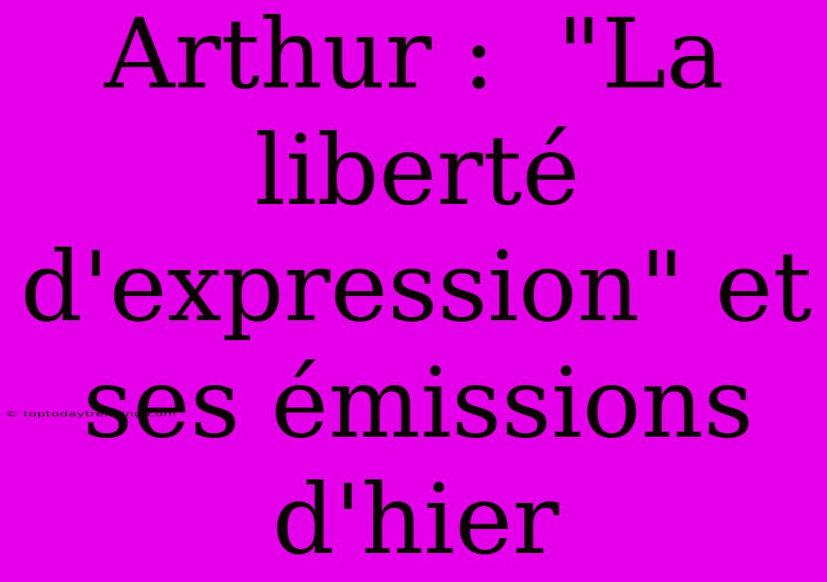 Arthur :  