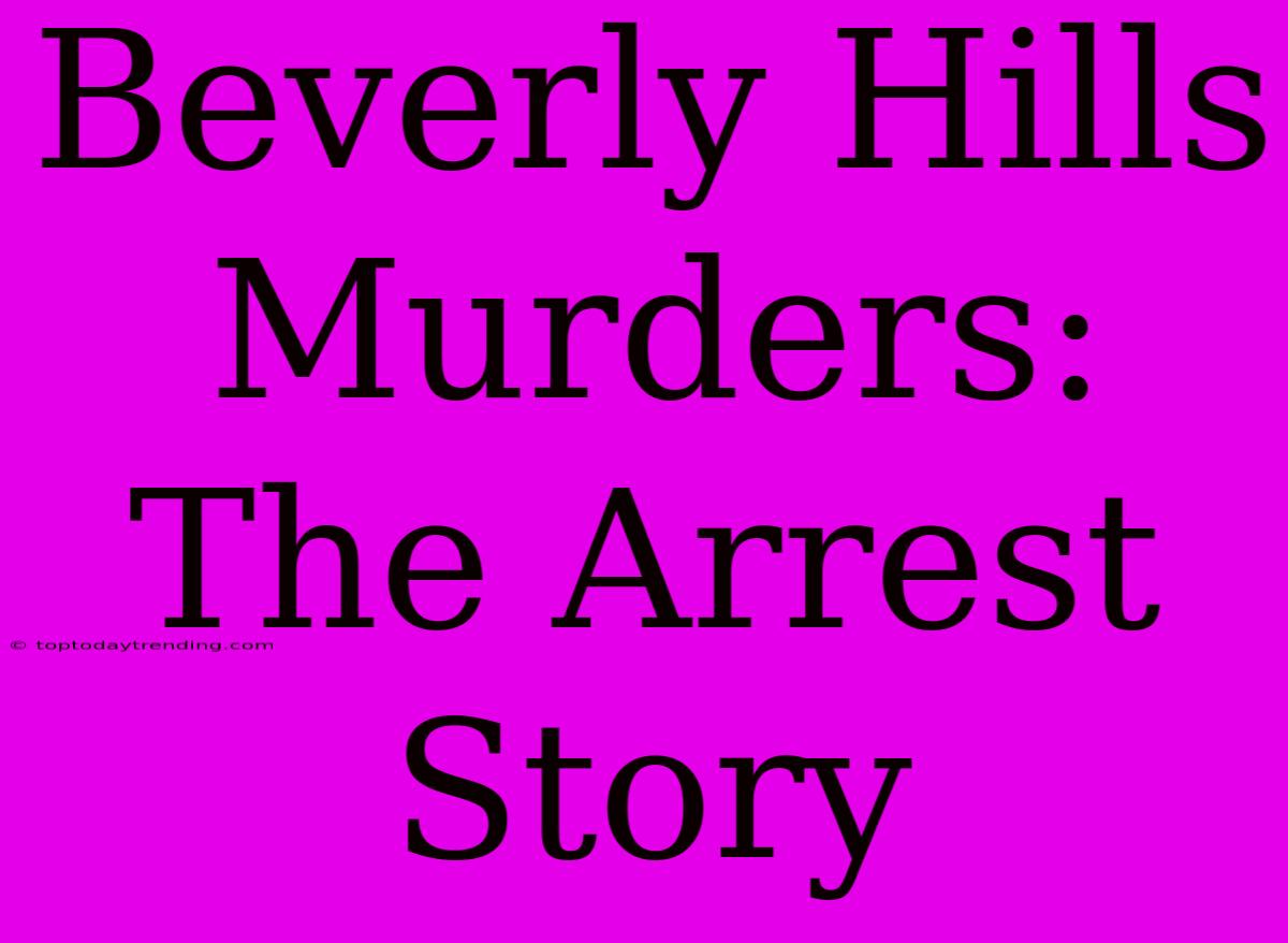 Beverly Hills Murders: The Arrest Story