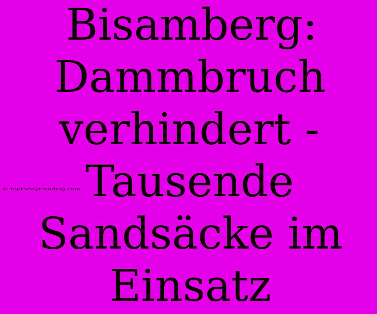 Bisamberg: Dammbruch Verhindert - Tausende Sandsäcke Im Einsatz