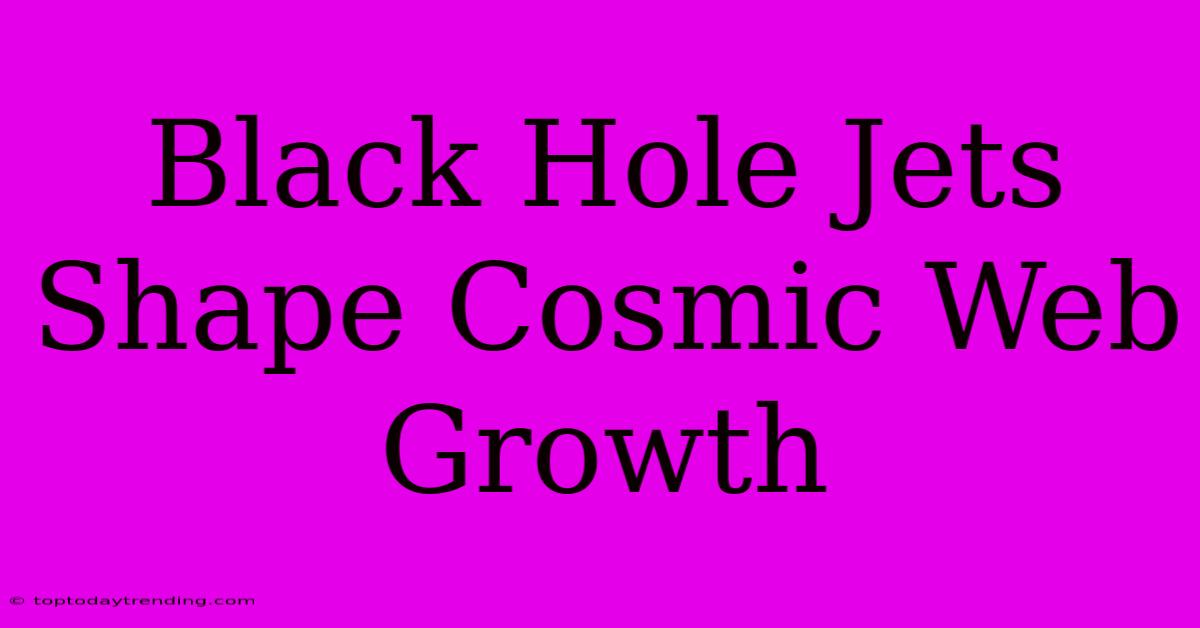 Black Hole Jets Shape Cosmic Web Growth