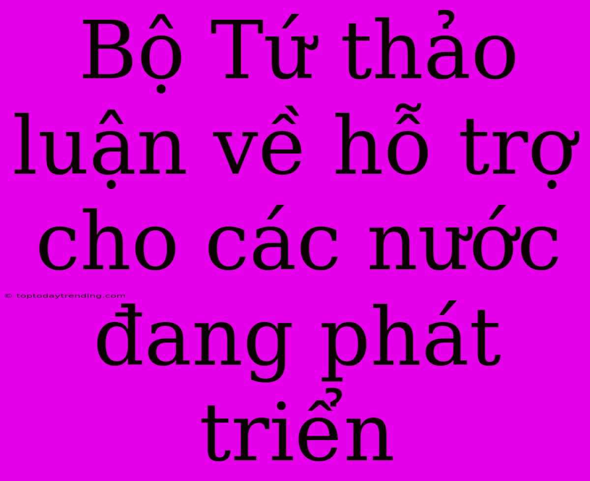 Bộ Tứ Thảo Luận Về Hỗ Trợ Cho Các Nước Đang Phát Triển