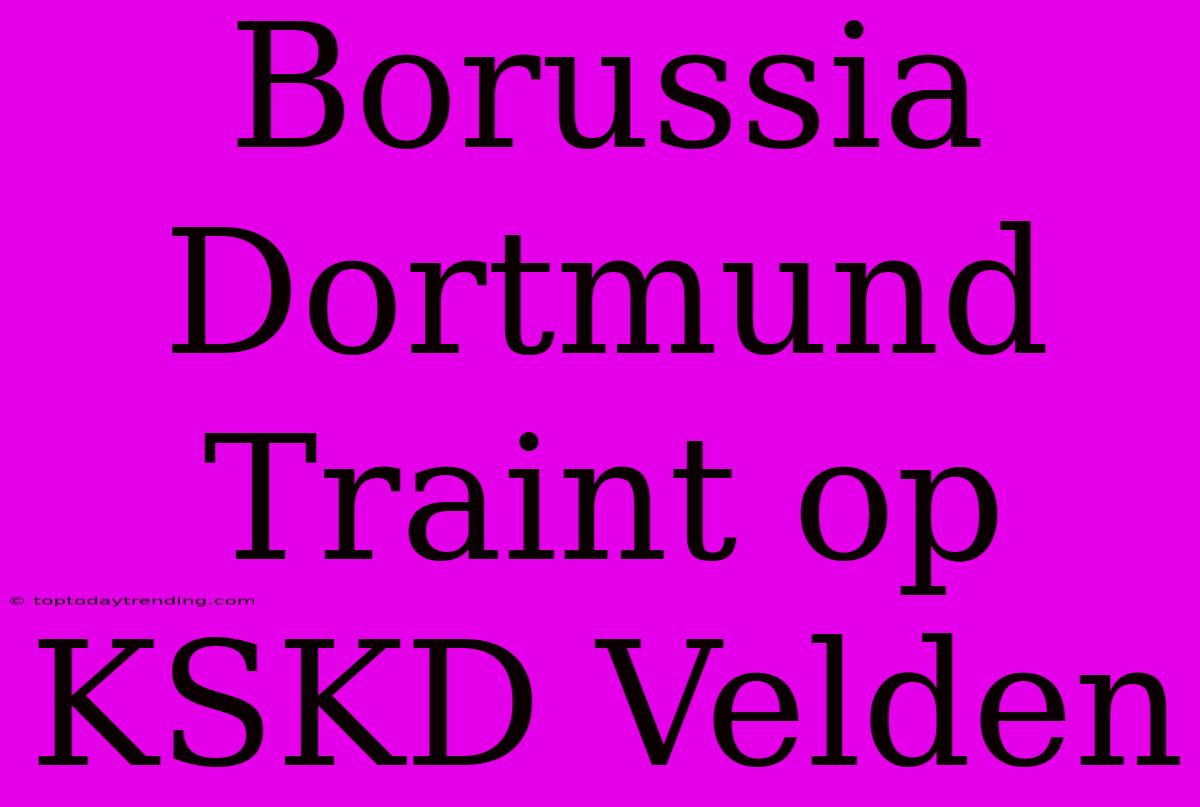 Borussia Dortmund Traint Op KSKD Velden