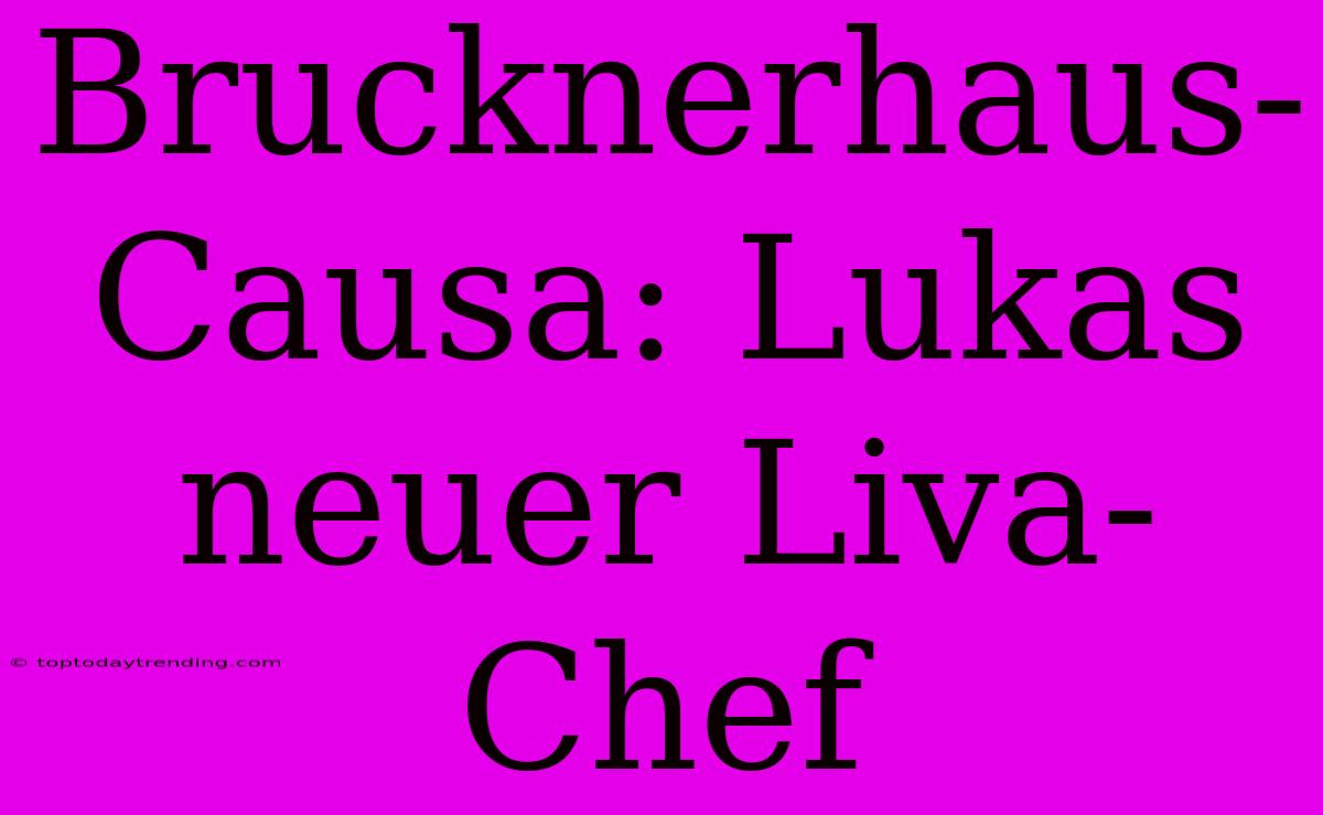 Brucknerhaus-Causa: Lukas Neuer Liva-Chef