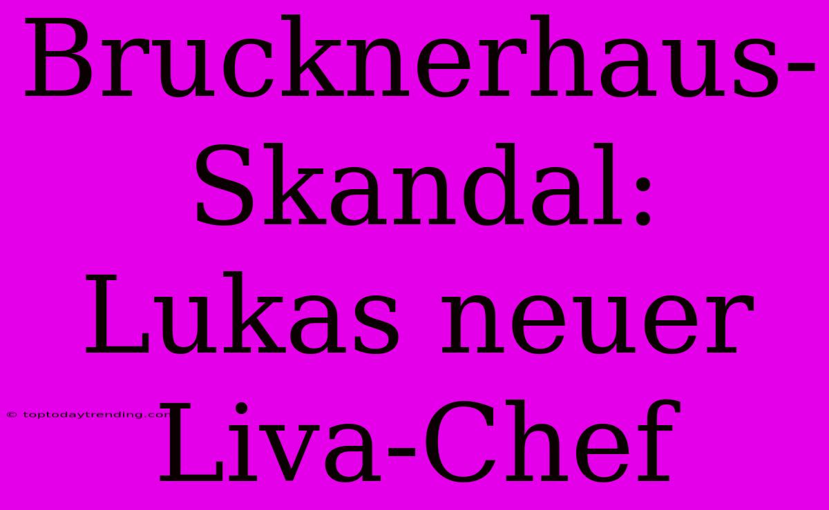 Brucknerhaus-Skandal: Lukas Neuer Liva-Chef