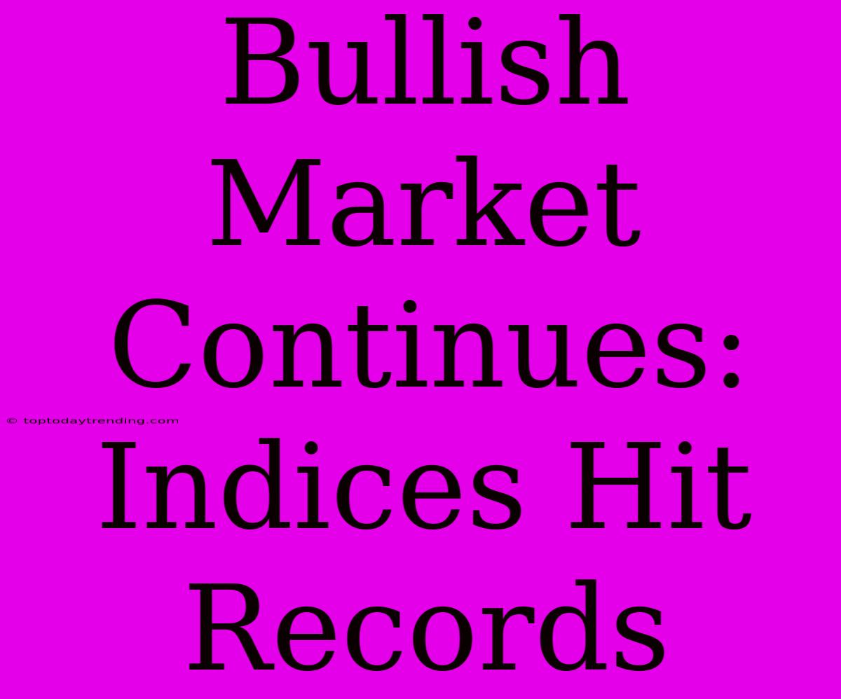 Bullish Market Continues: Indices Hit Records