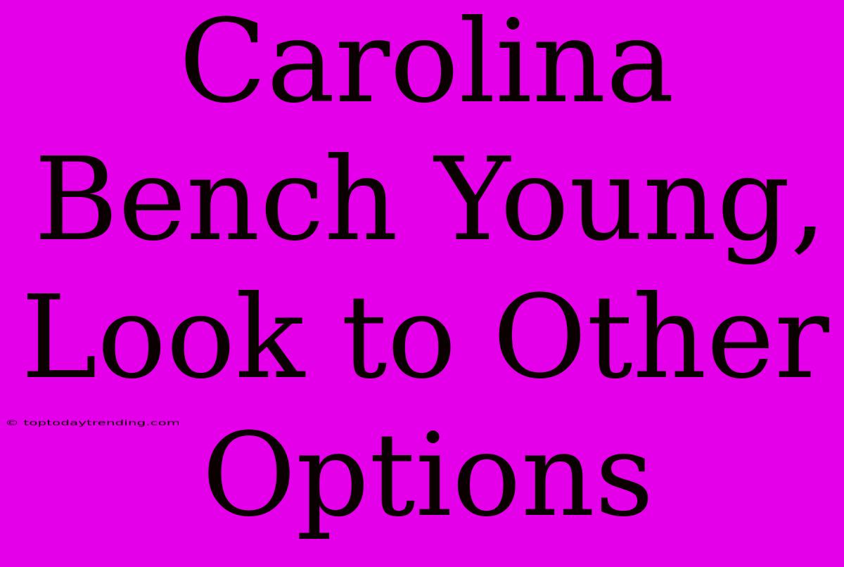 Carolina Bench Young, Look To Other Options