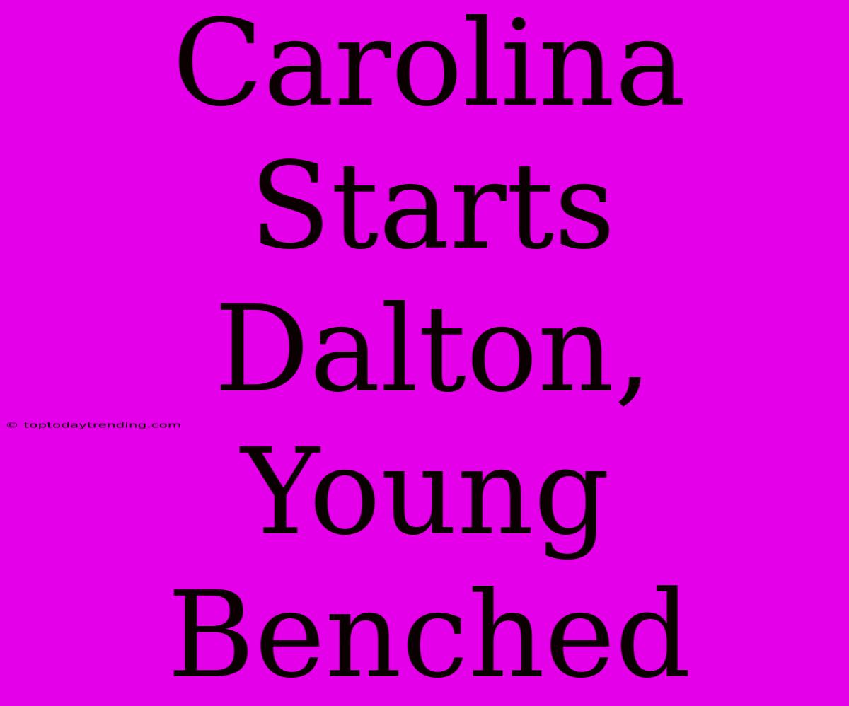 Carolina Starts Dalton, Young Benched