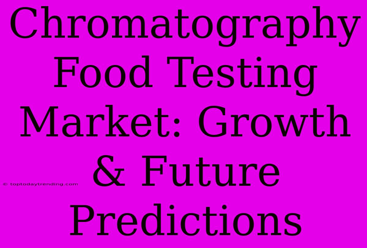 Chromatography Food Testing Market: Growth & Future Predictions