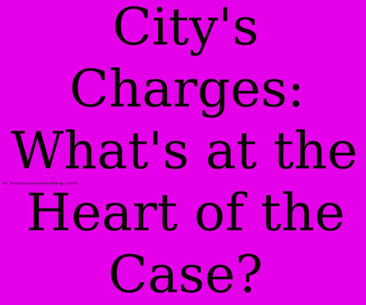 City's Charges: What's At The Heart Of The Case?