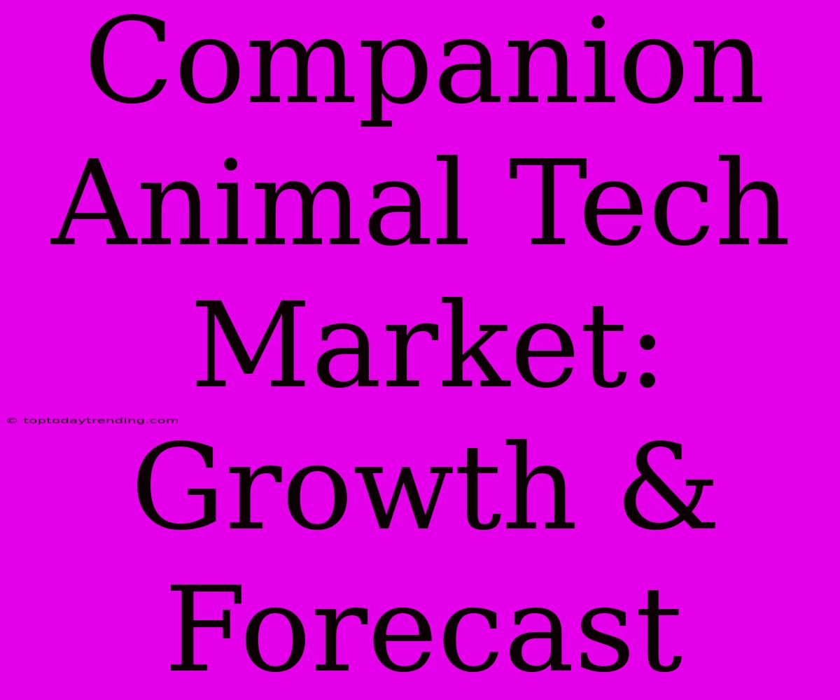 Companion Animal Tech Market:  Growth & Forecast