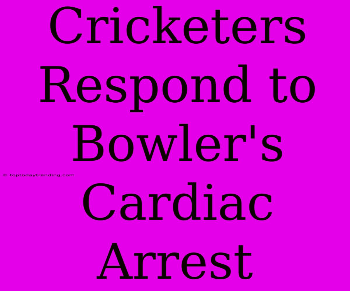 Cricketers Respond To Bowler's Cardiac Arrest