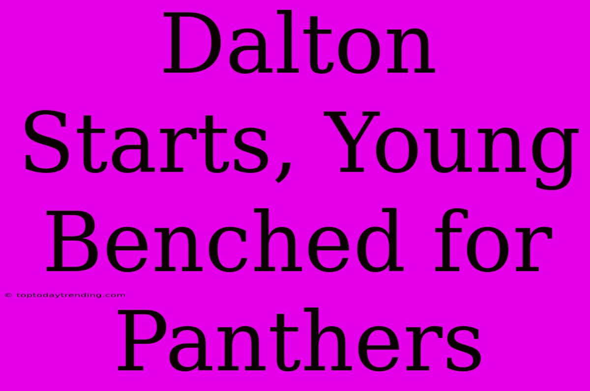 Dalton Starts, Young Benched For Panthers