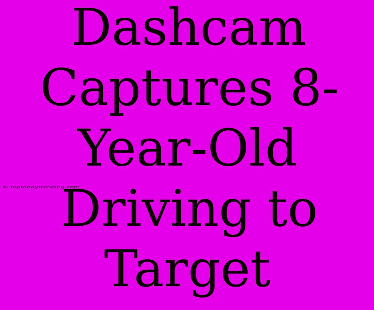 Dashcam Captures 8-Year-Old Driving To Target