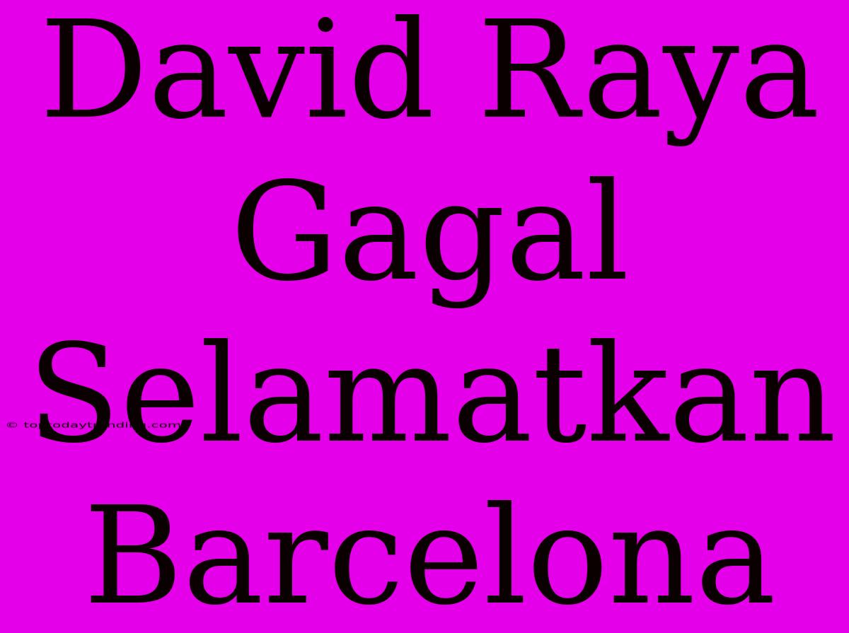 David Raya Gagal Selamatkan Barcelona