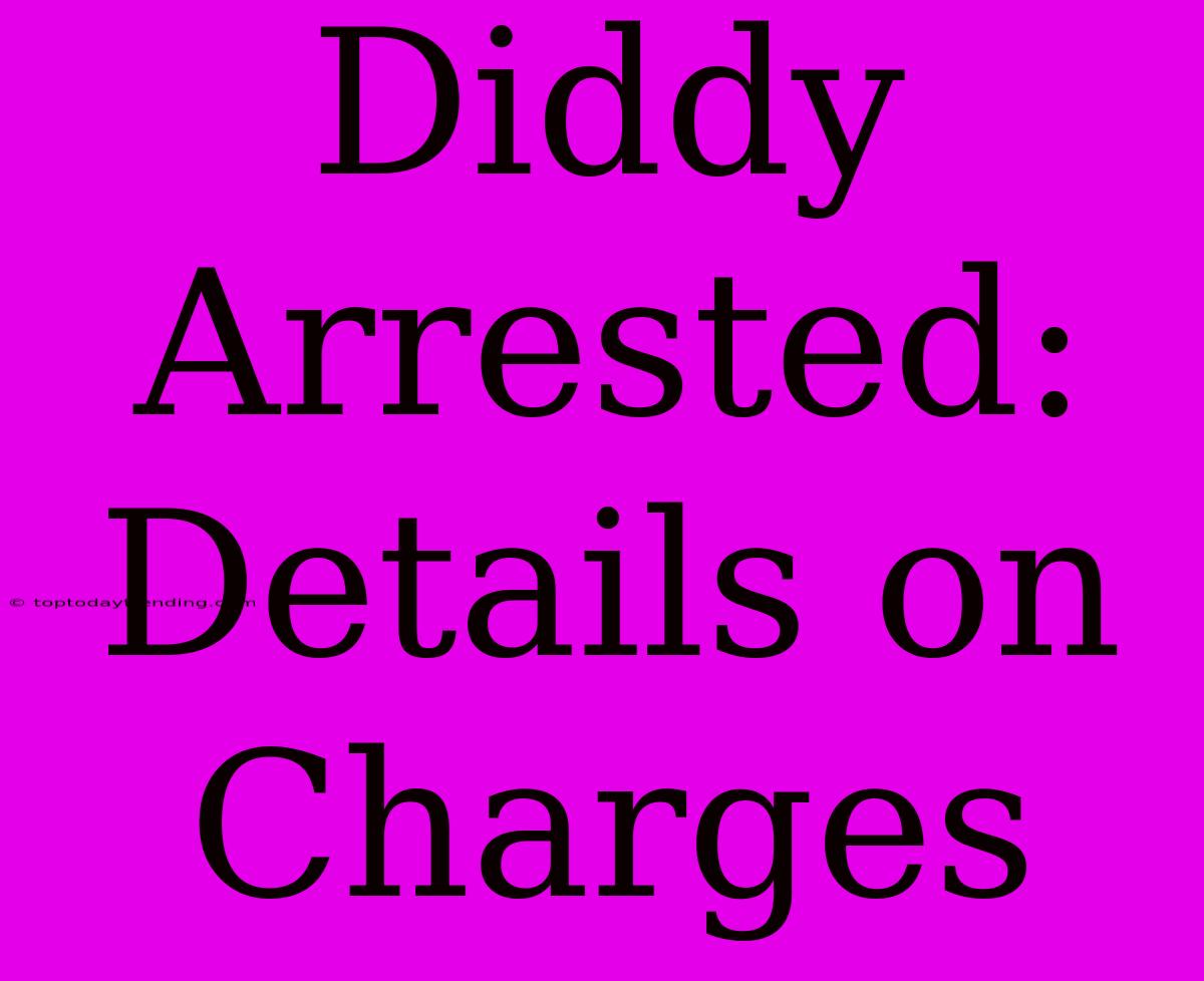 Diddy Arrested: Details On Charges