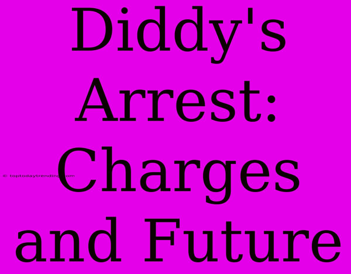 Diddy's Arrest: Charges And Future