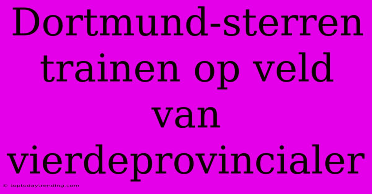 Dortmund-sterren Trainen Op Veld Van Vierdeprovincialer