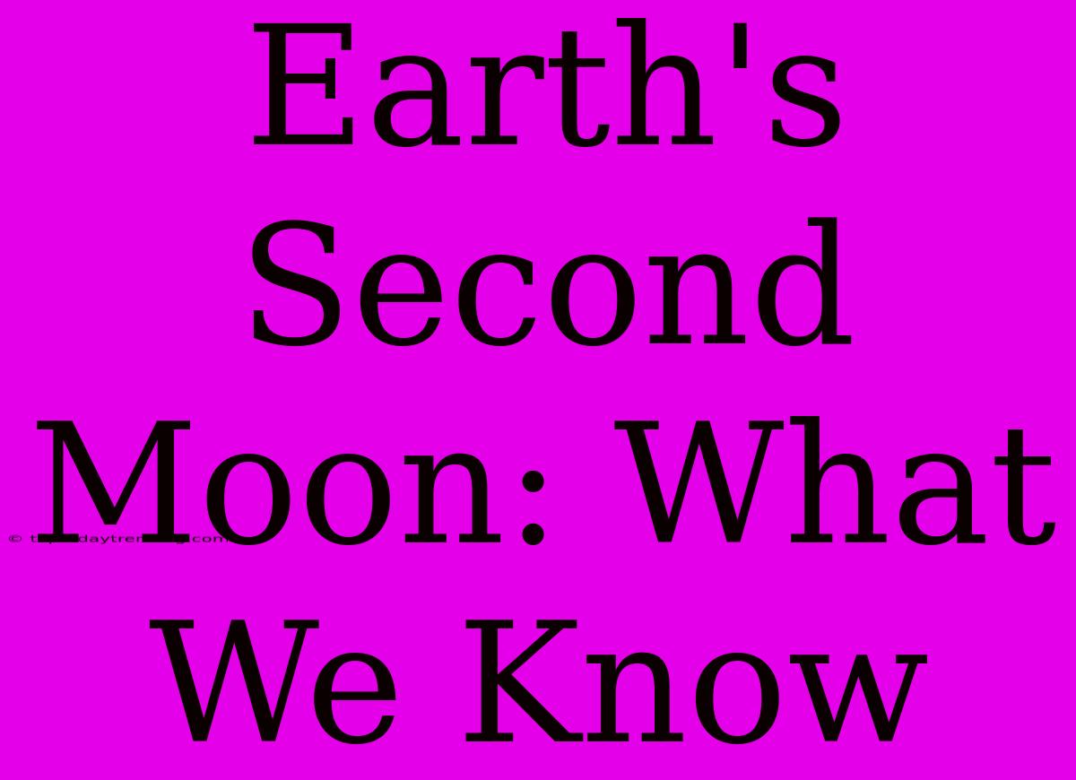 Earth's Second Moon: What We Know