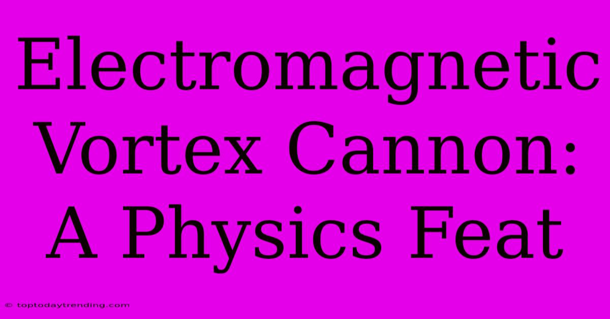 Electromagnetic Vortex Cannon: A Physics Feat