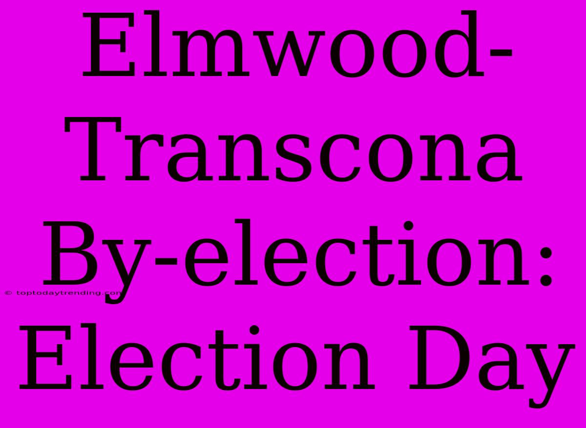 Elmwood-Transcona By-election: Election Day