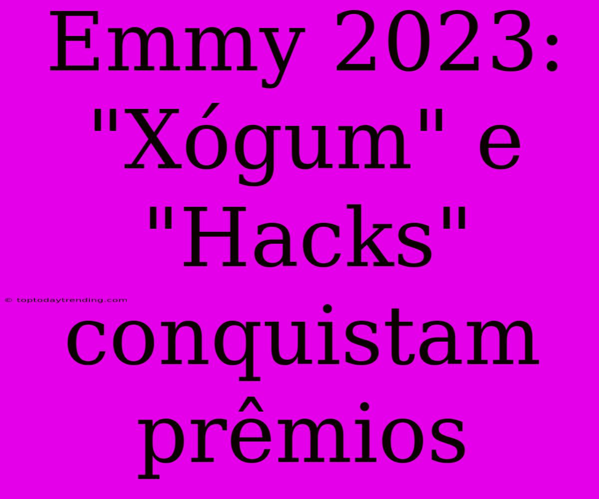 Emmy 2023: 