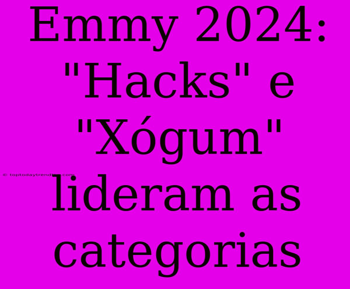 Emmy 2024: 