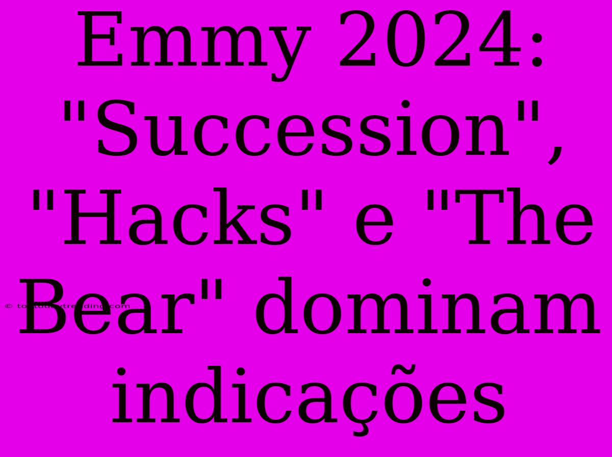 Emmy 2024: 