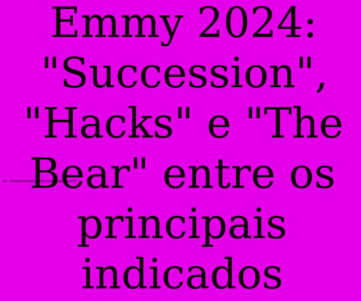 Emmy 2024: 