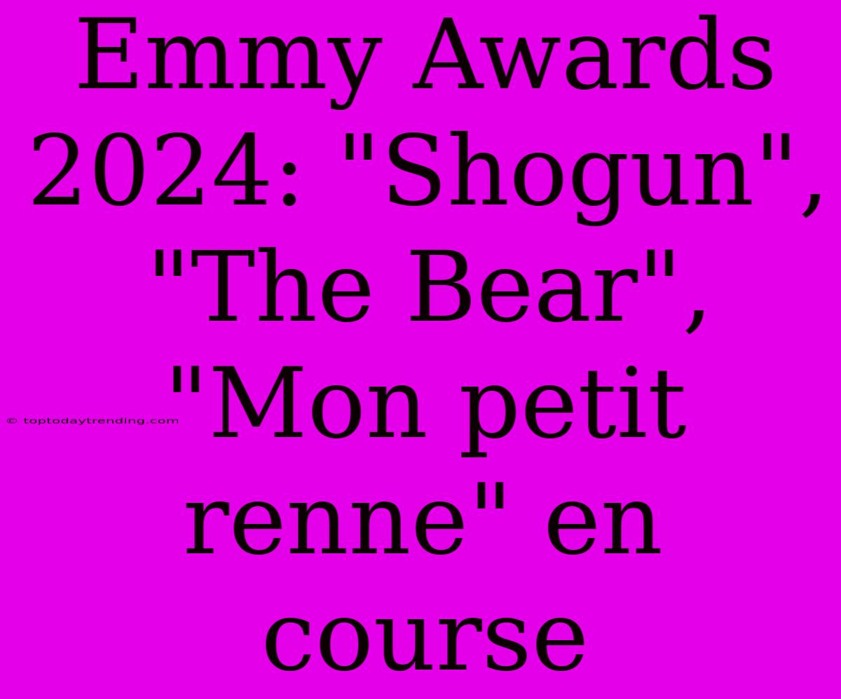 Emmy Awards 2024: 