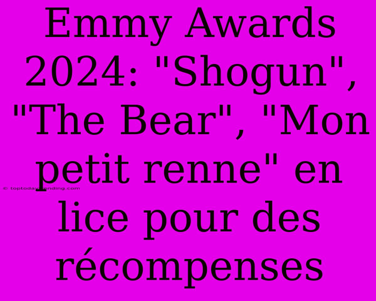 Emmy Awards 2024: 