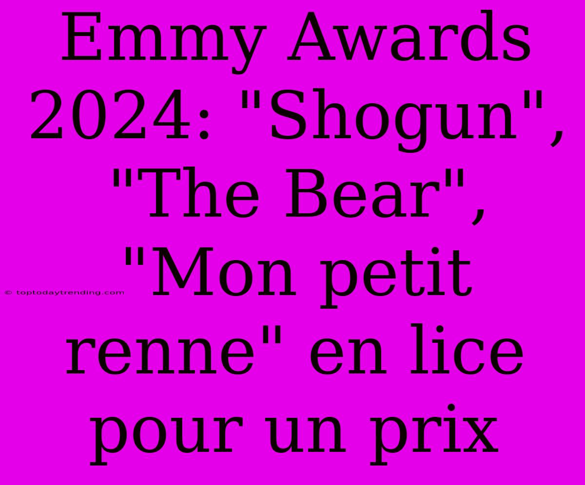 Emmy Awards 2024: 