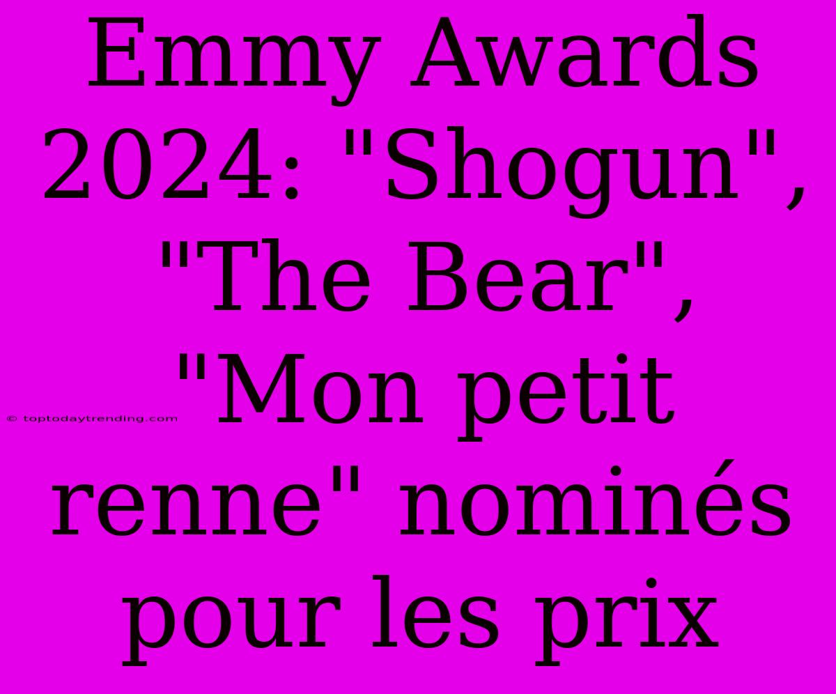 Emmy Awards 2024: 