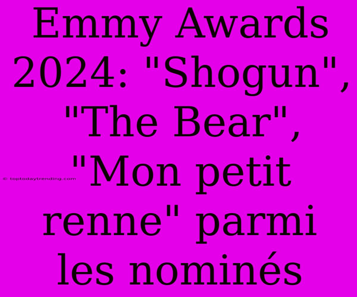 Emmy Awards 2024: 