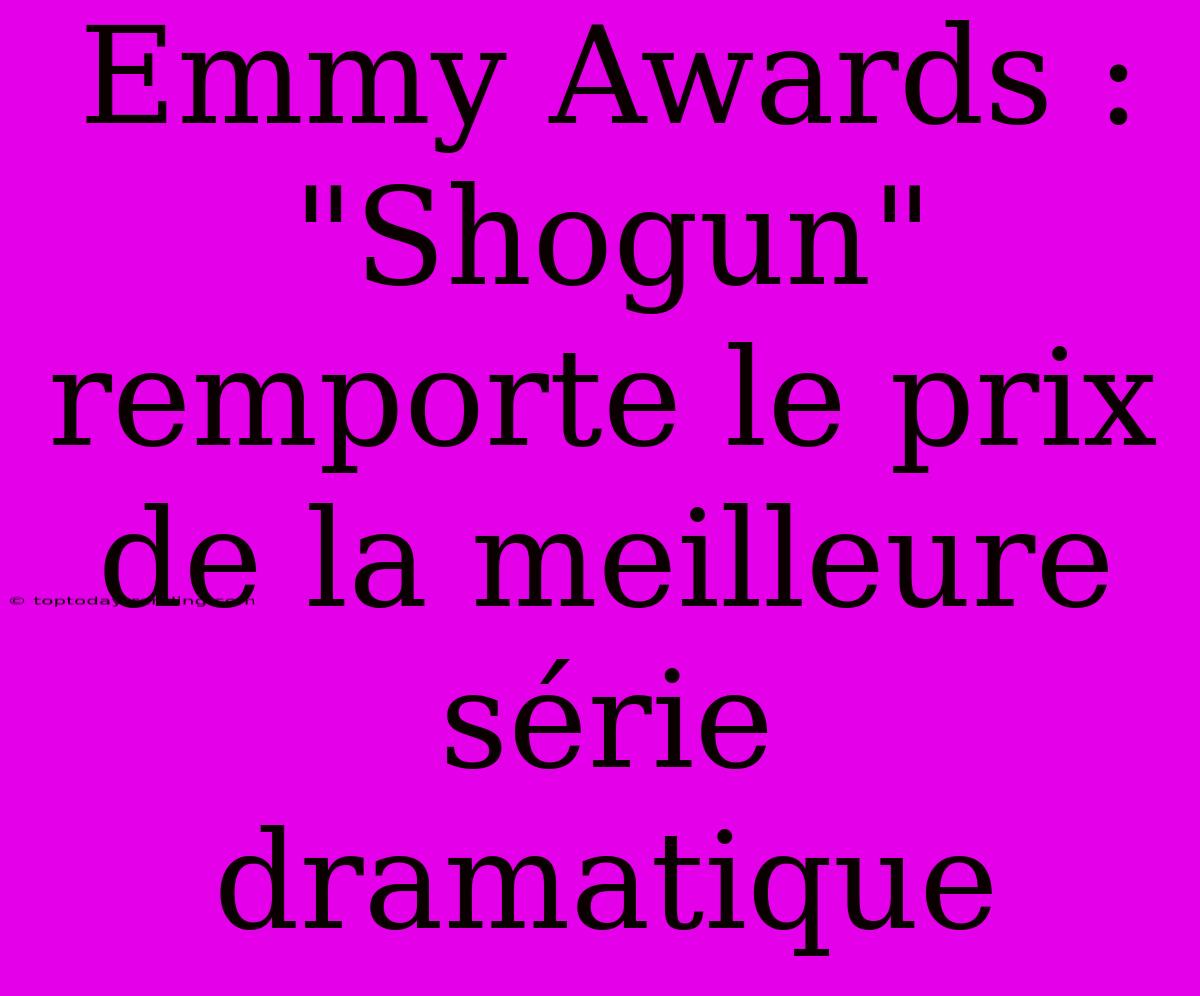 Emmy Awards : 