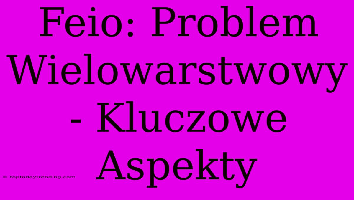 Feio: Problem Wielowarstwowy - Kluczowe Aspekty