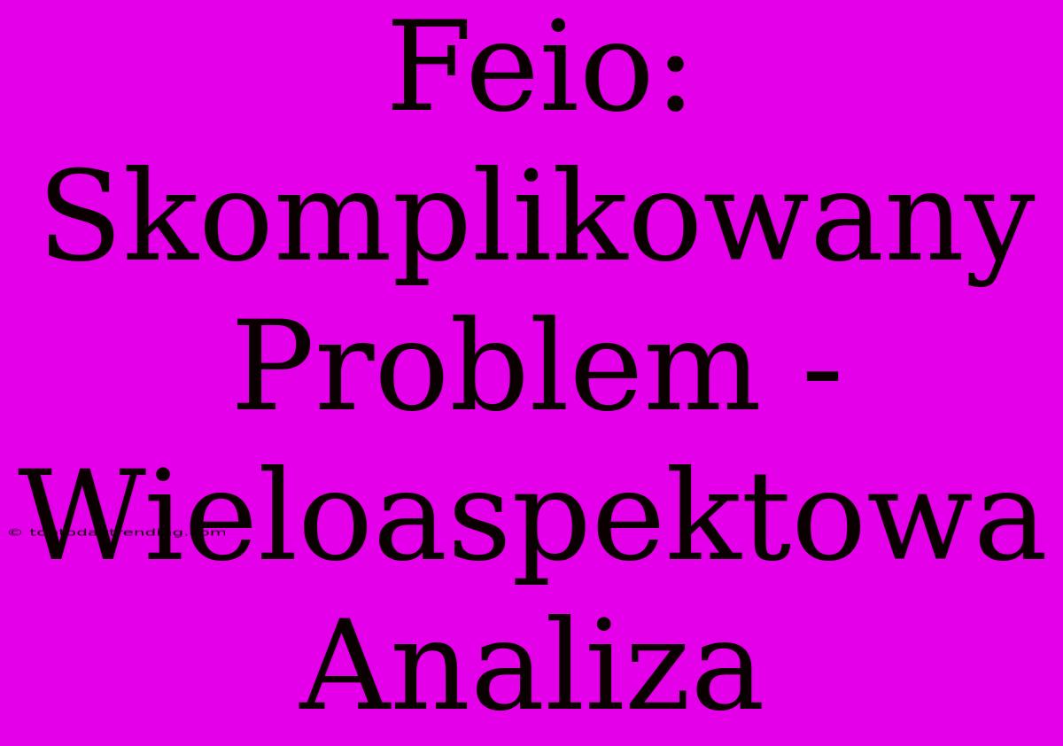 Feio: Skomplikowany Problem - Wieloaspektowa Analiza