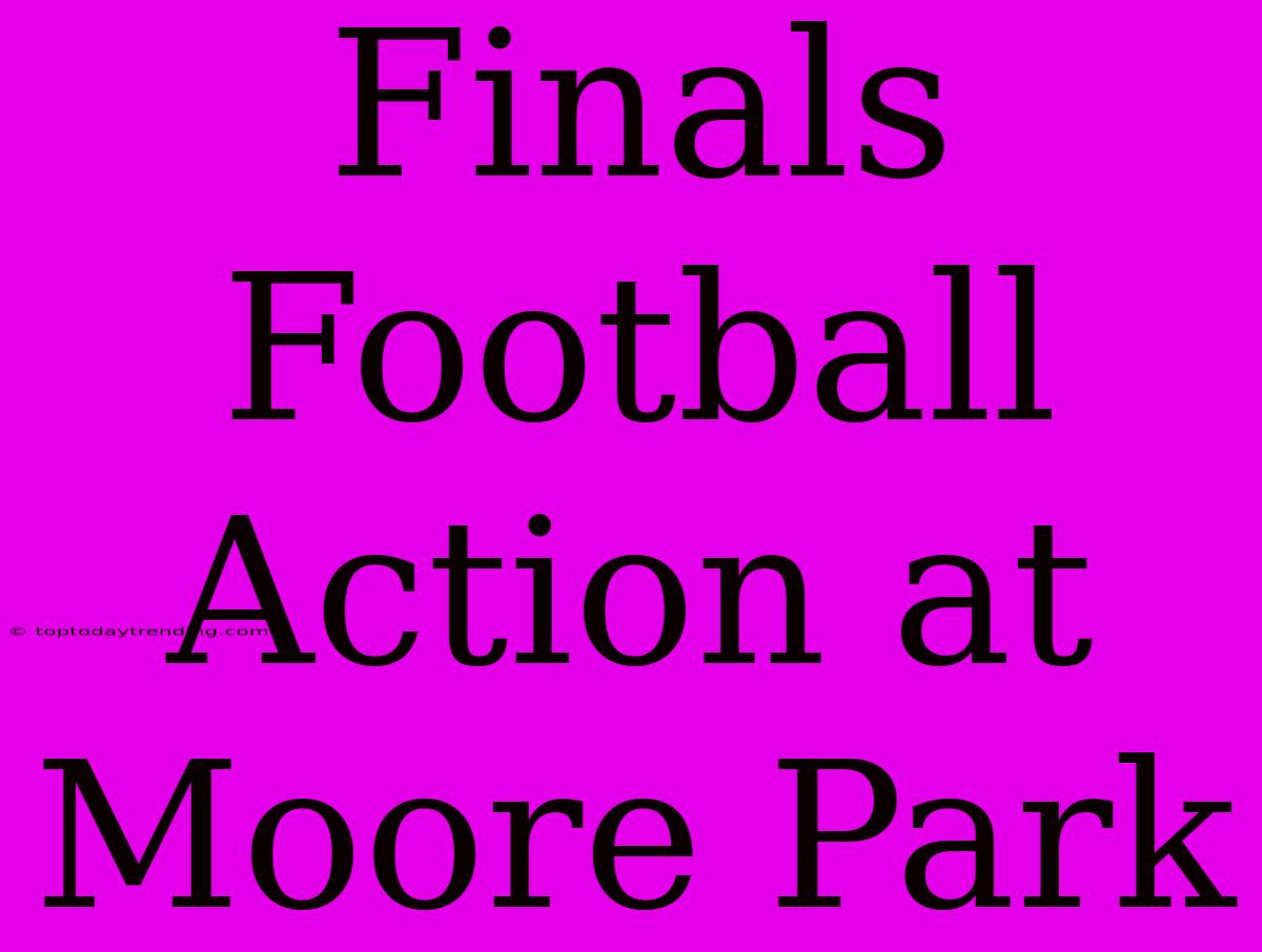 Finals Football Action At Moore Park