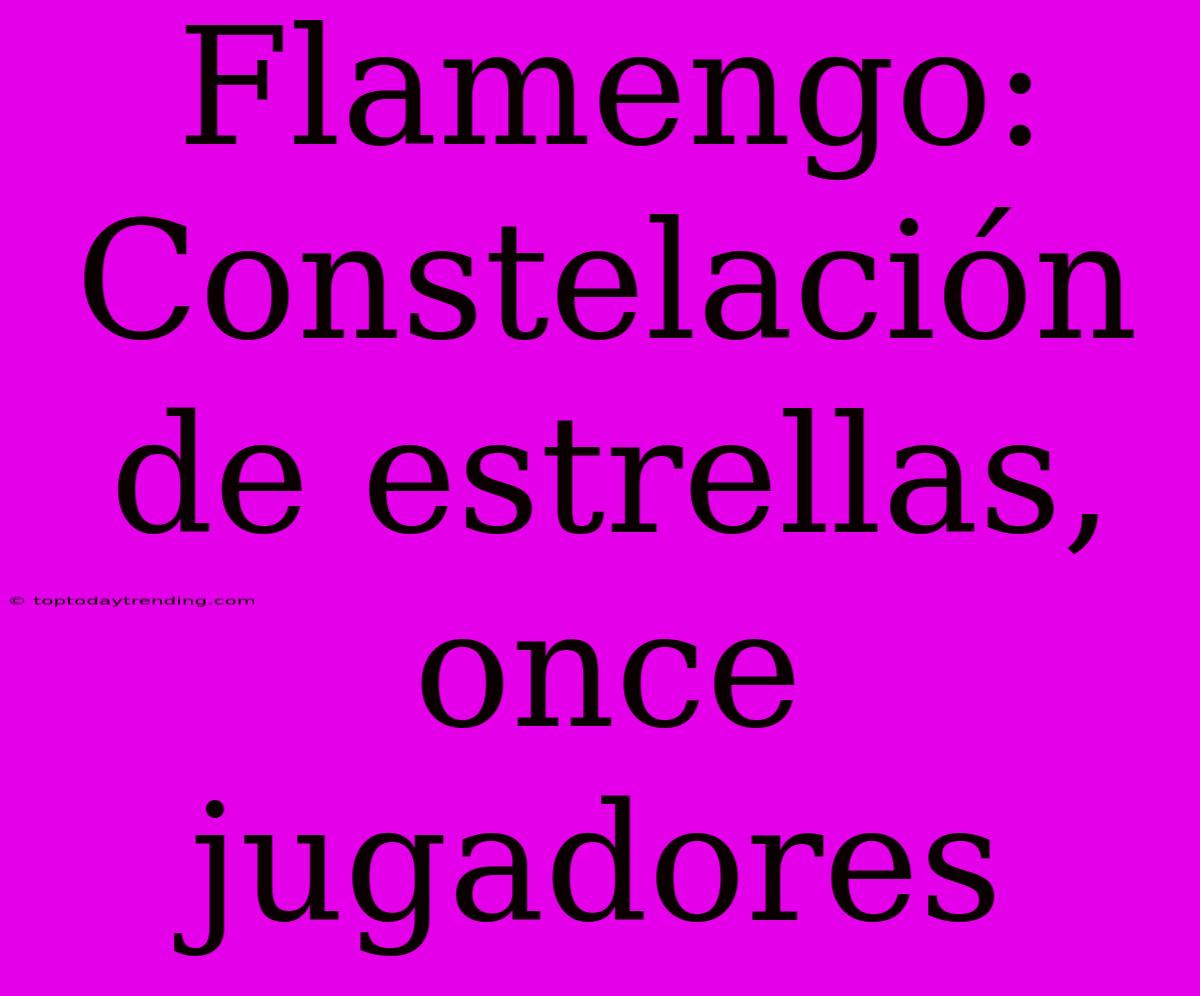 Flamengo: Constelación De Estrellas, Once Jugadores