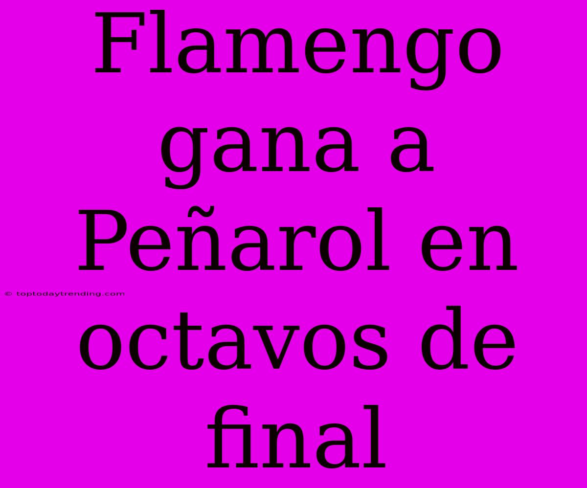 Flamengo Gana A Peñarol En Octavos De Final