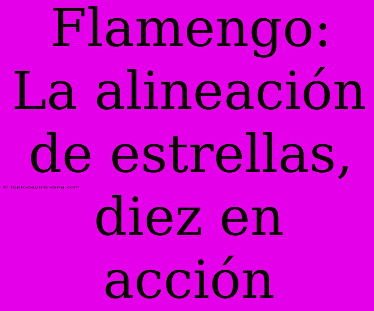 Flamengo: La Alineación De Estrellas, Diez En Acción